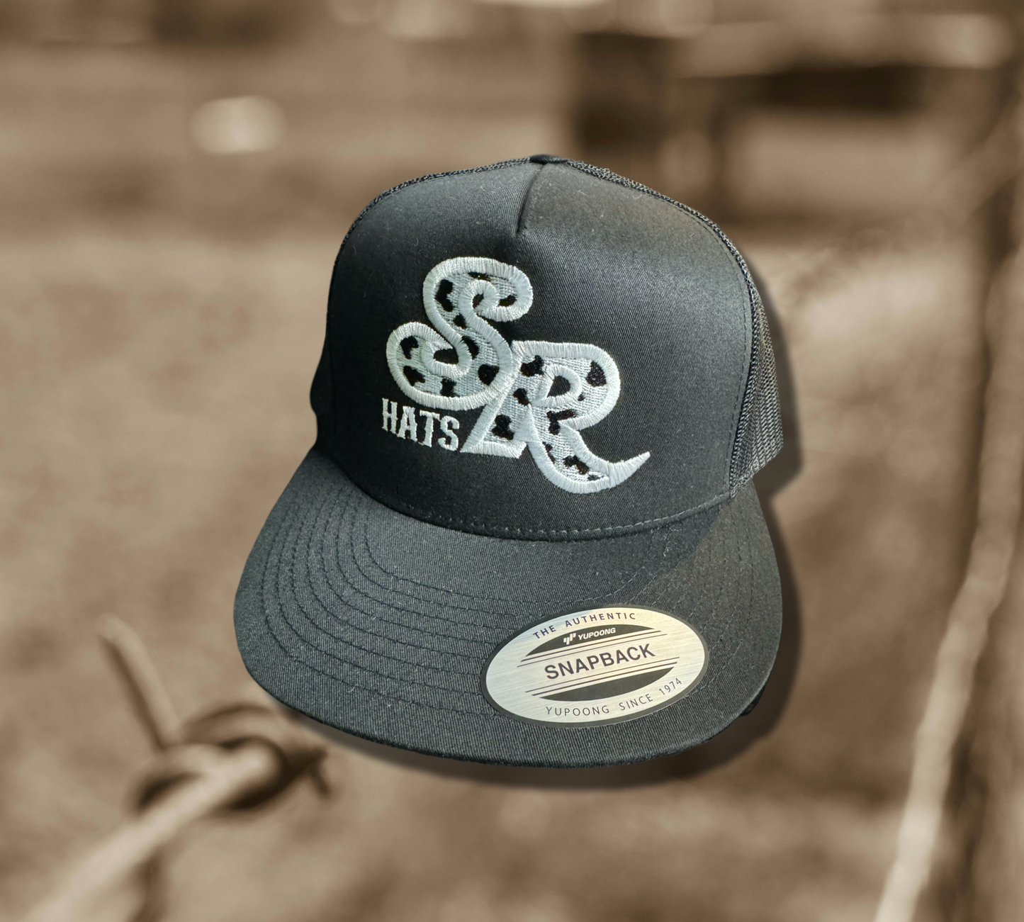 SR Hat (Cow Print/BLACK Spots)